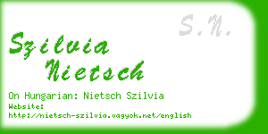 szilvia nietsch business card